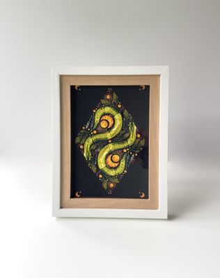 Original Framed 5x7 Snake