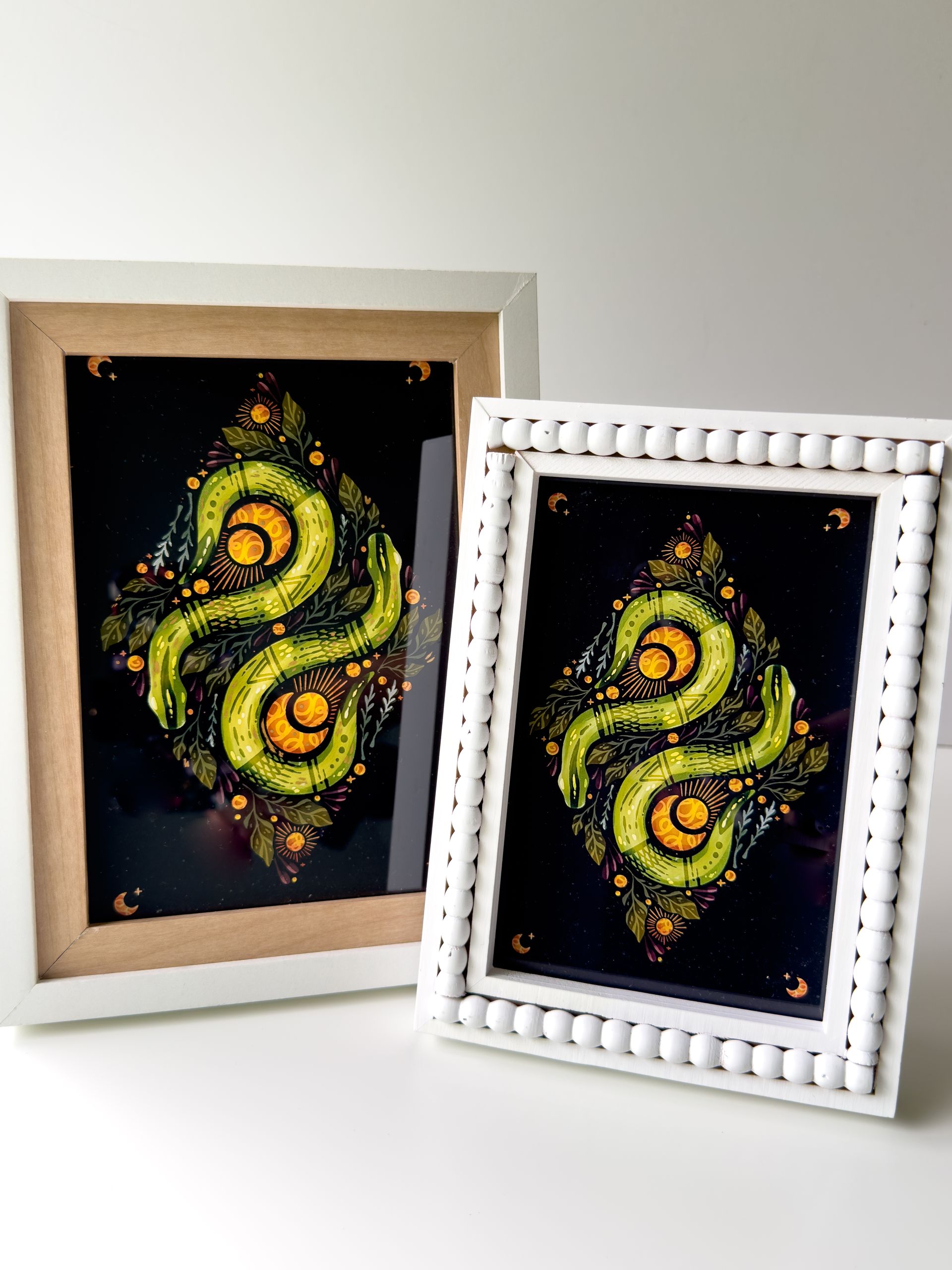 Original Framed 5x7 Snake
