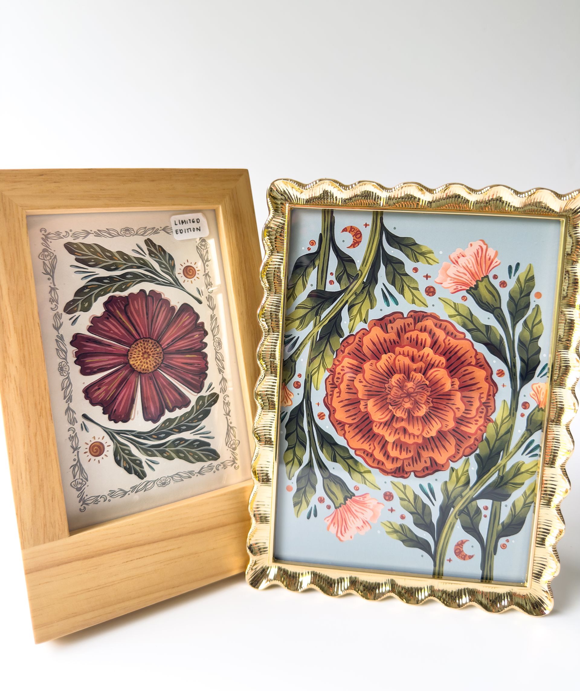 Framed Limited Edition 4x6 Red Daisy