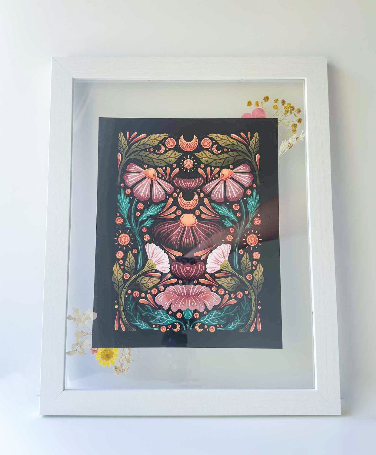 Framed 8x10 Midnight Blooms