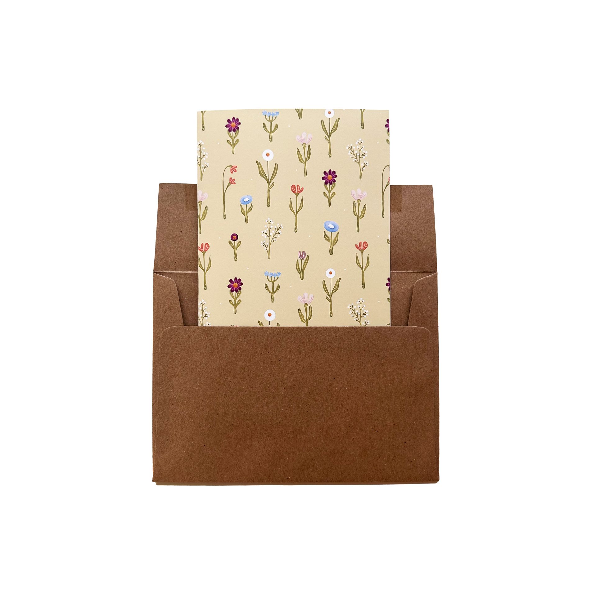 Wildflower Garden Patterned Card