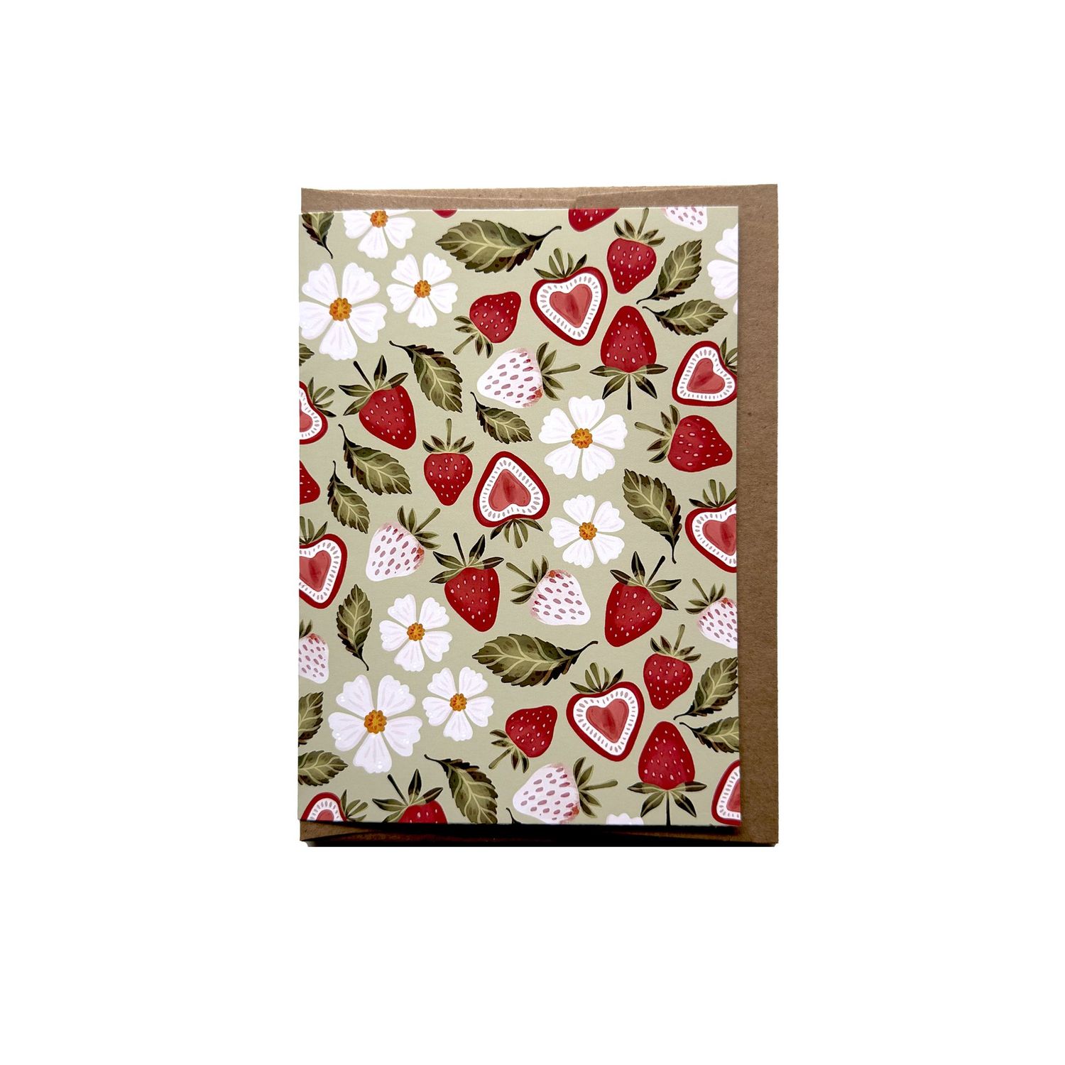 Strawberry Patterned Card
