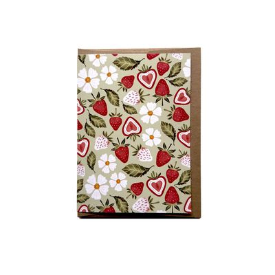 Strawberry Patterned Card