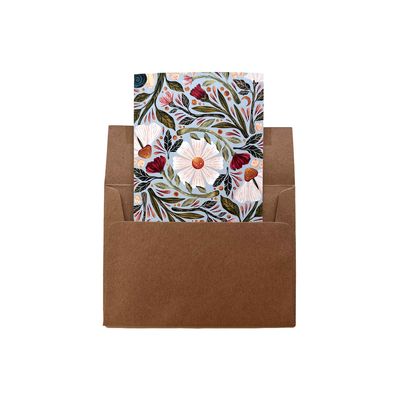 Snail and Flower Garden Card