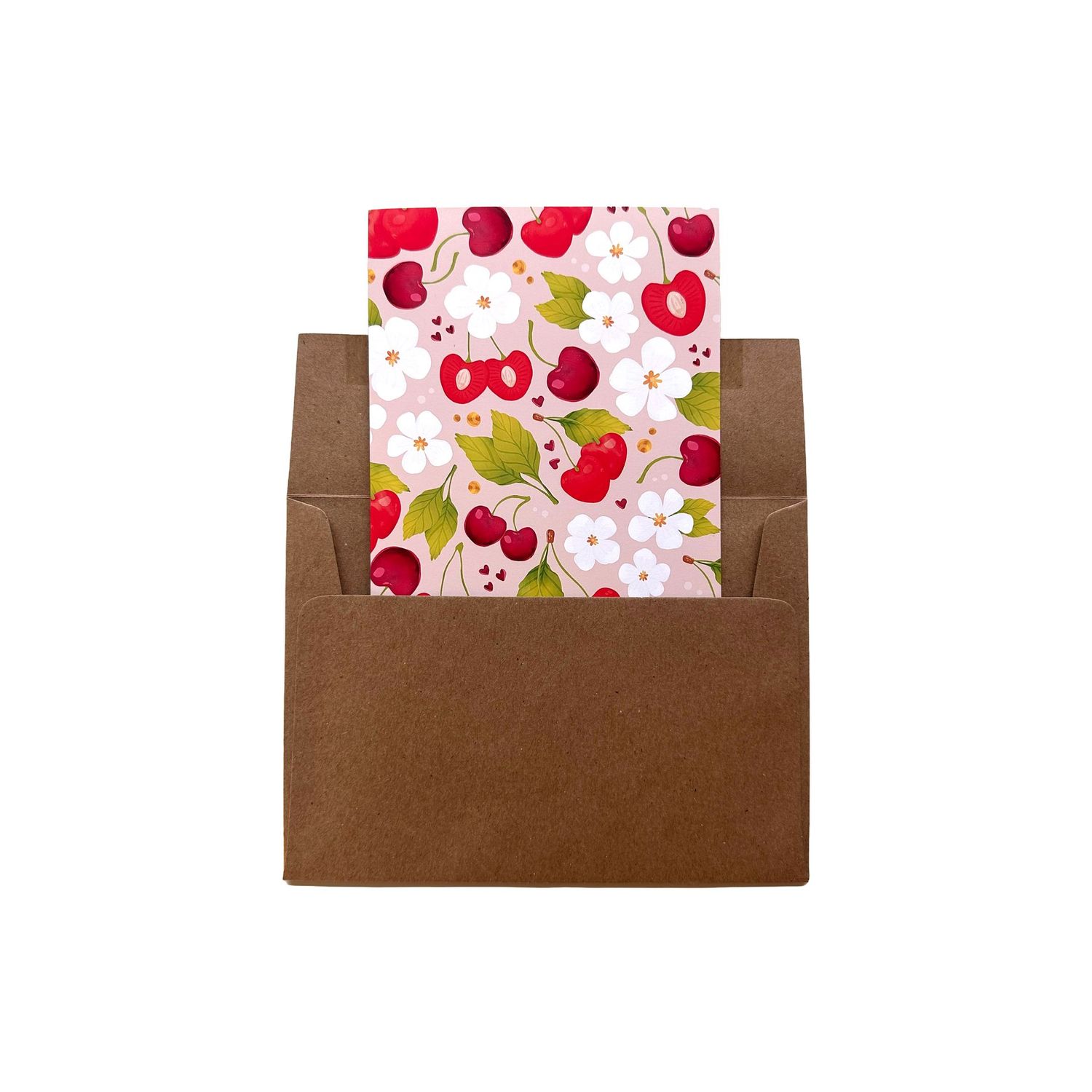 Cherry Patterned Card