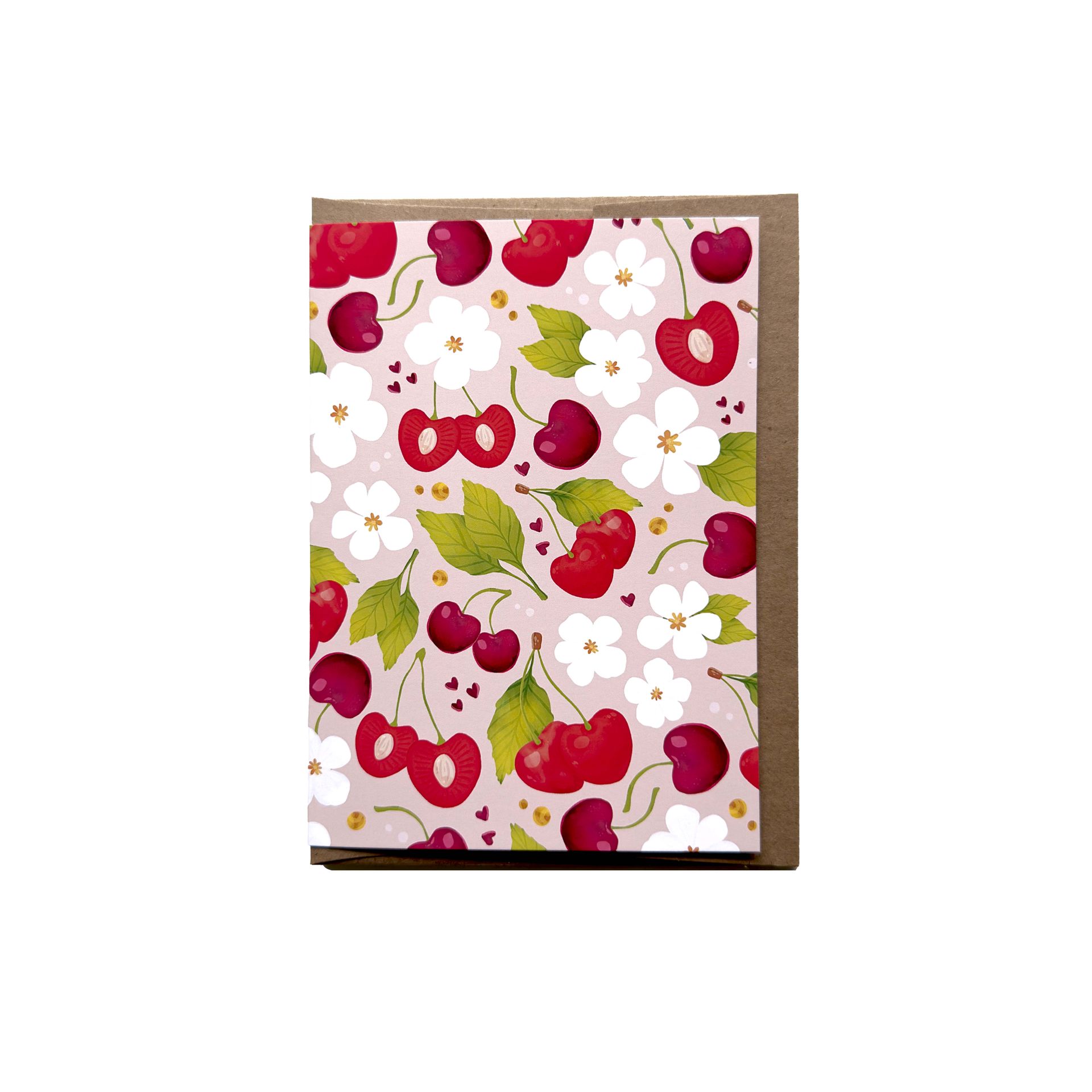 Cherry Patterned Card