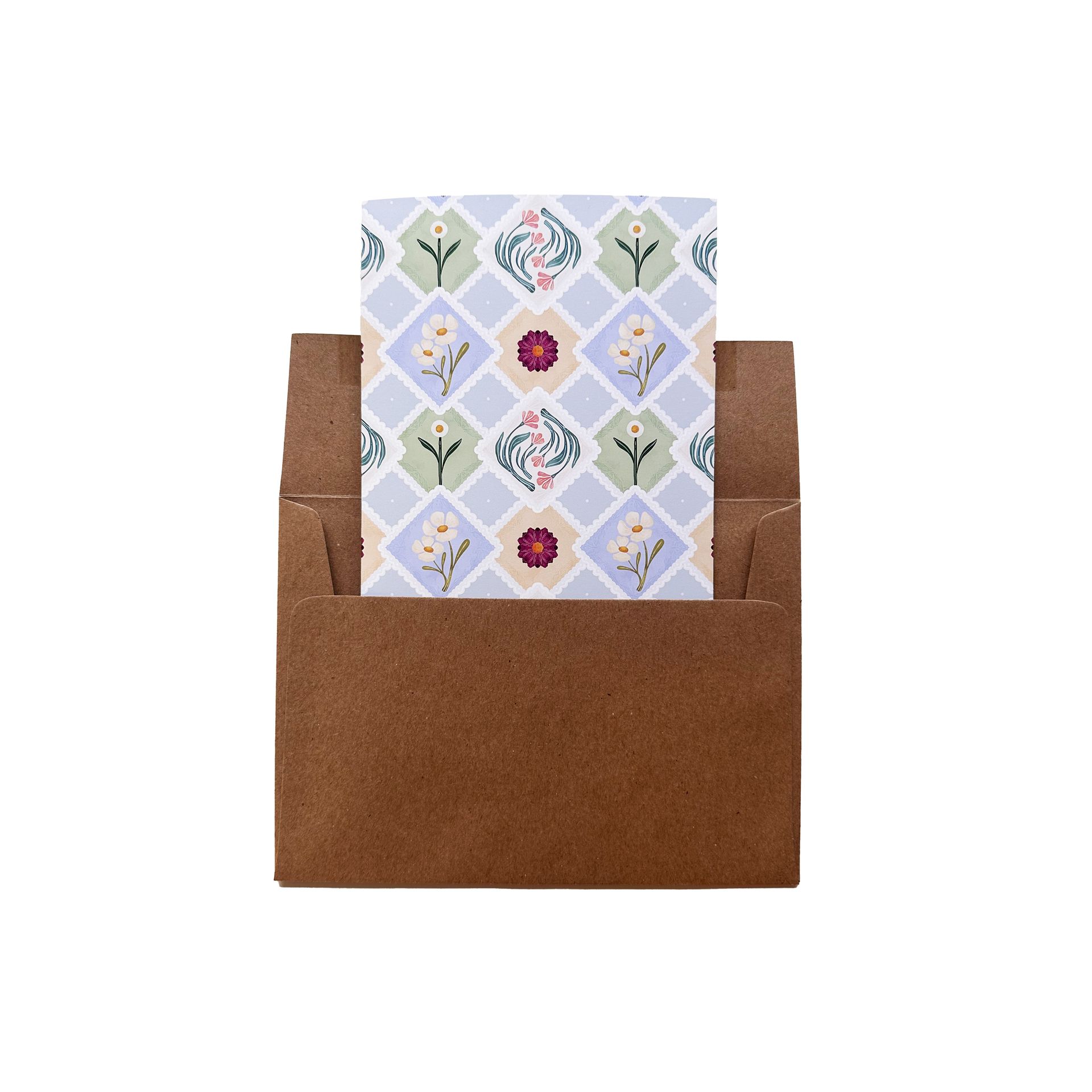 Lace Floral Patterned Card