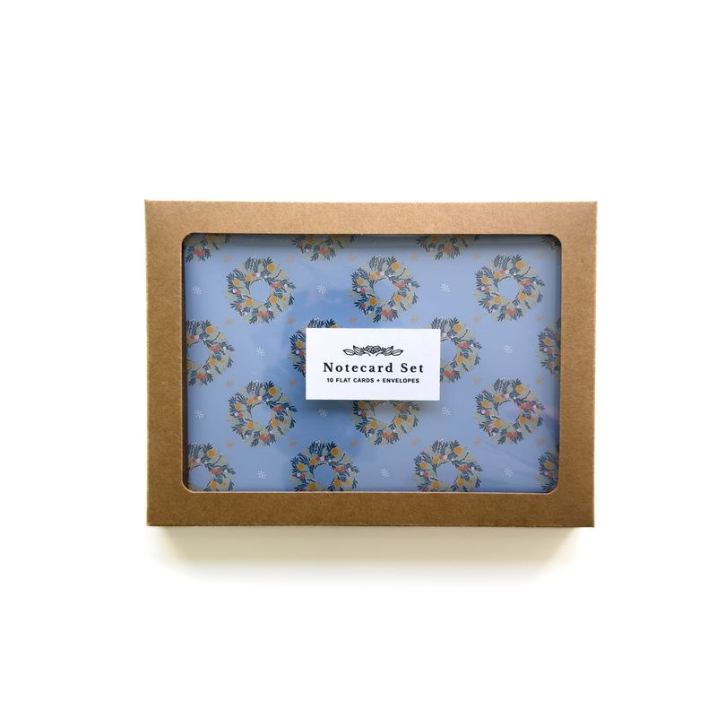Wreath Pattern Notecard Set Wreath Pattern Notecard Set