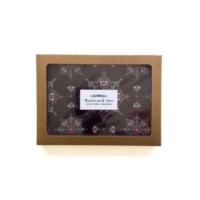 Scandinavian Snowflake Pattern Notecard Set Scandinavian Snowflake Pattern Notecard Set