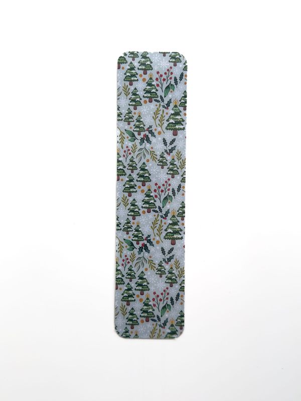 Snowy Evergreens Patterned Bookmark Snowy Evergreens Patterned Bookmark