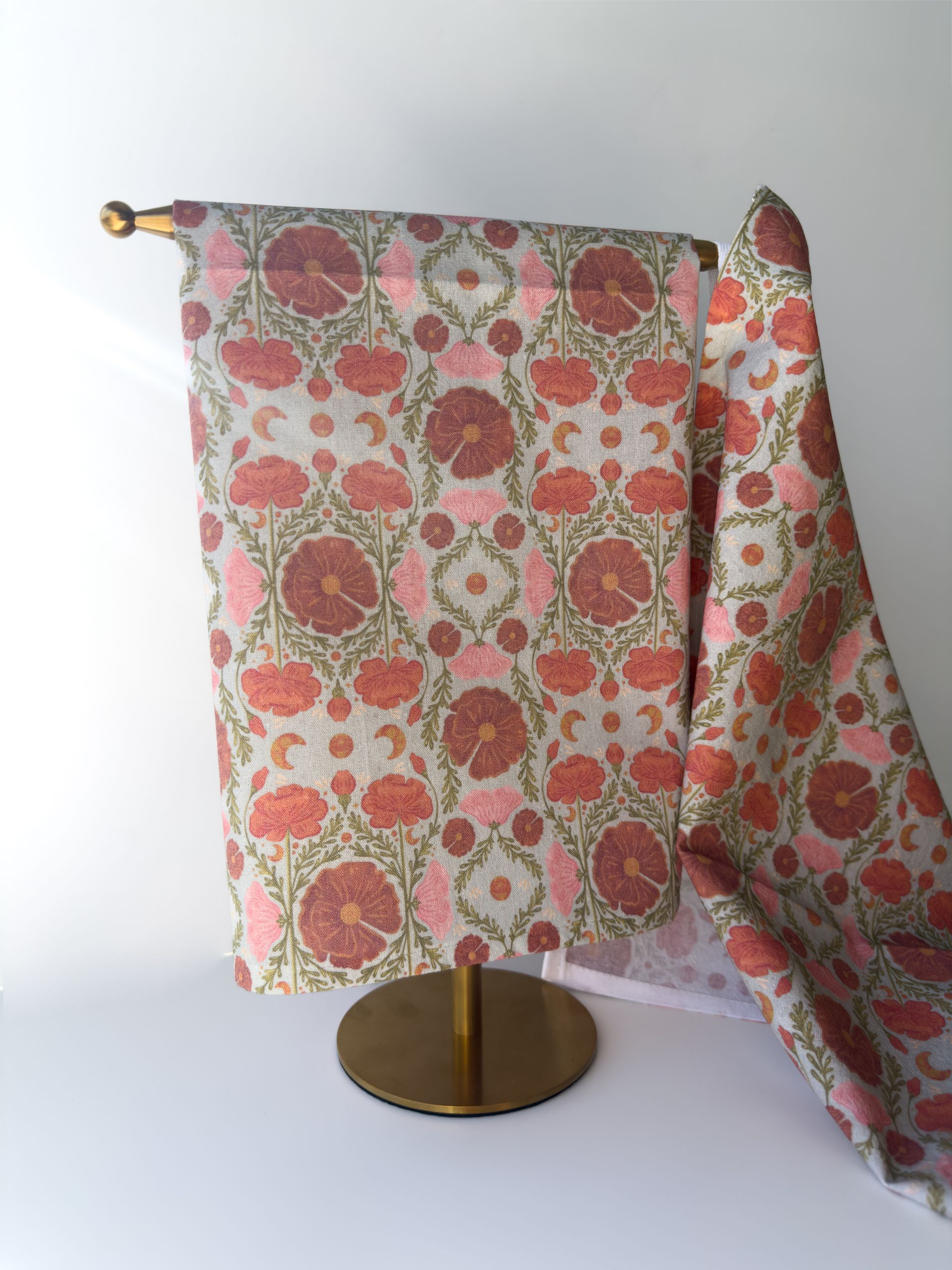 Poppies Patterned Tea Towel