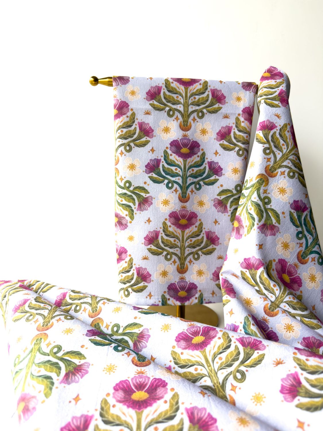 Fan Floral Tea Towel