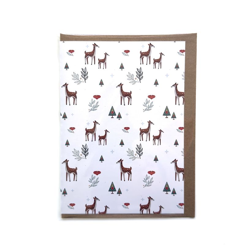 Deer Patterned Card Deer Patterned Card