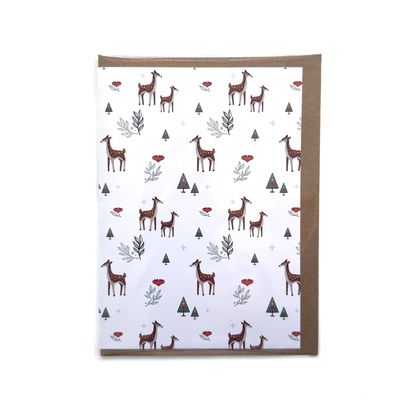 Deer Patterned Card Deer Patterned Card