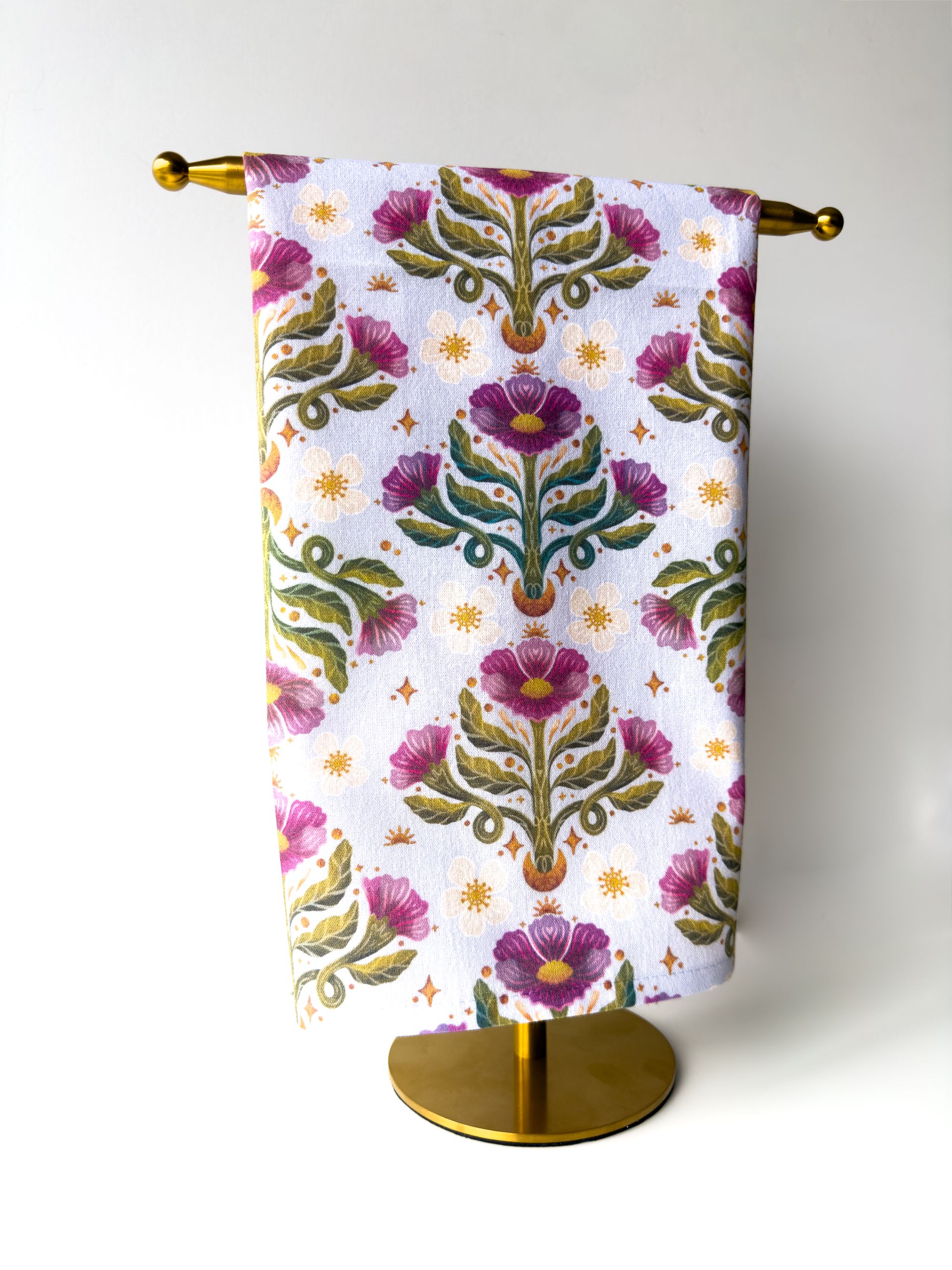 Fan Floral Tea Towel