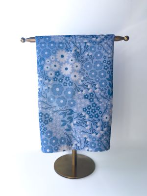 Busy Blue Flower Tea Towel