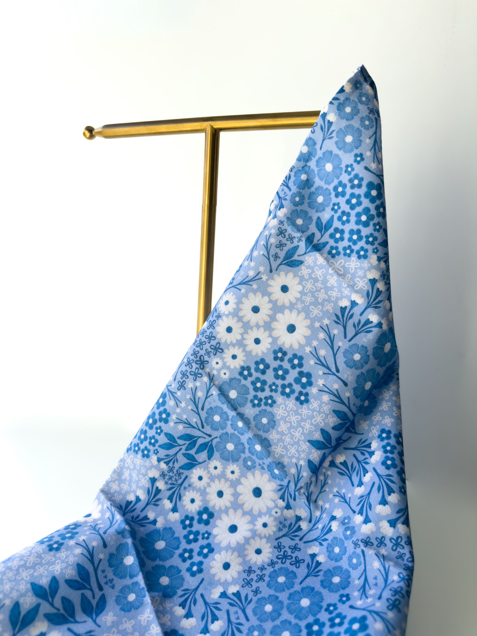 Busy Blue Flower Tea Towel