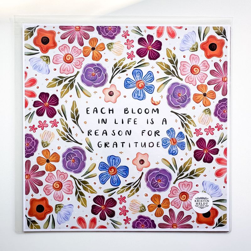 Each Bloom in Life is a Reason for Gratitude 12x12