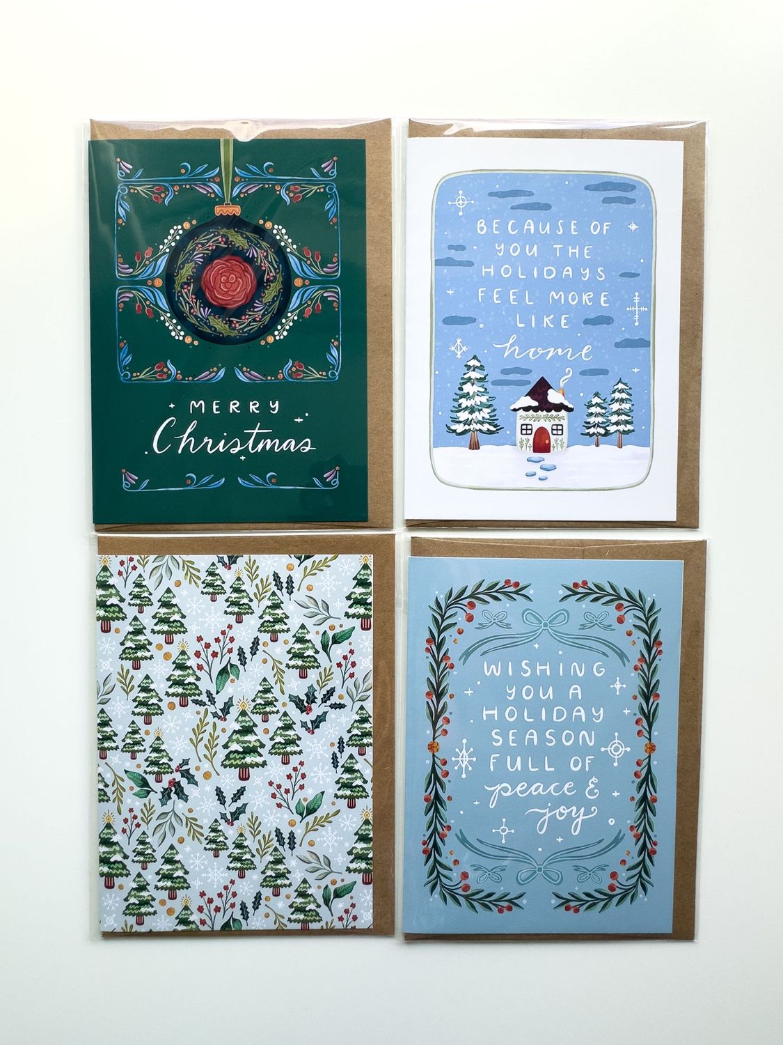 Green Holiday Boxed Card Set