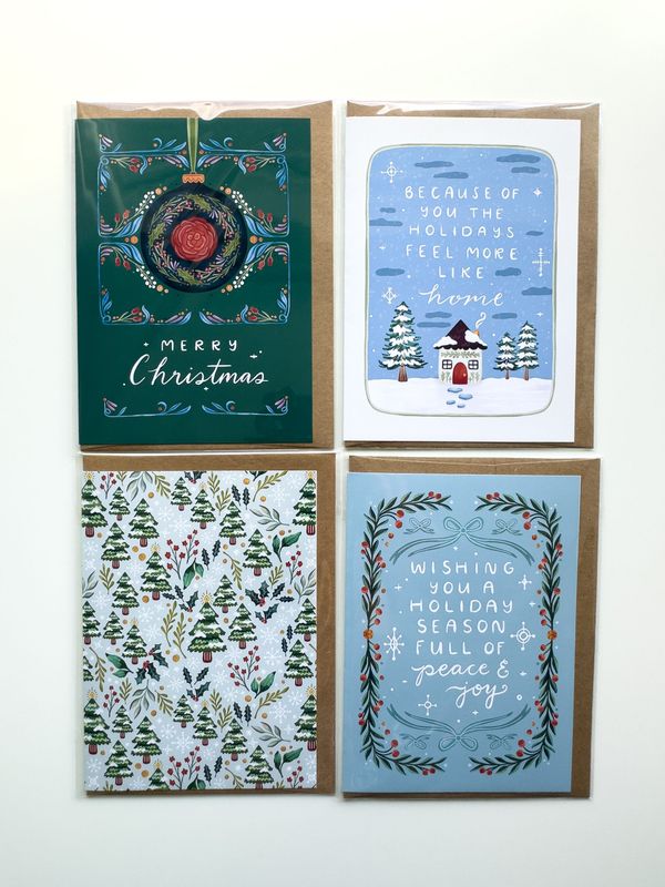 Green Holiday Boxed Card Set Green Holiday Boxed Card Set