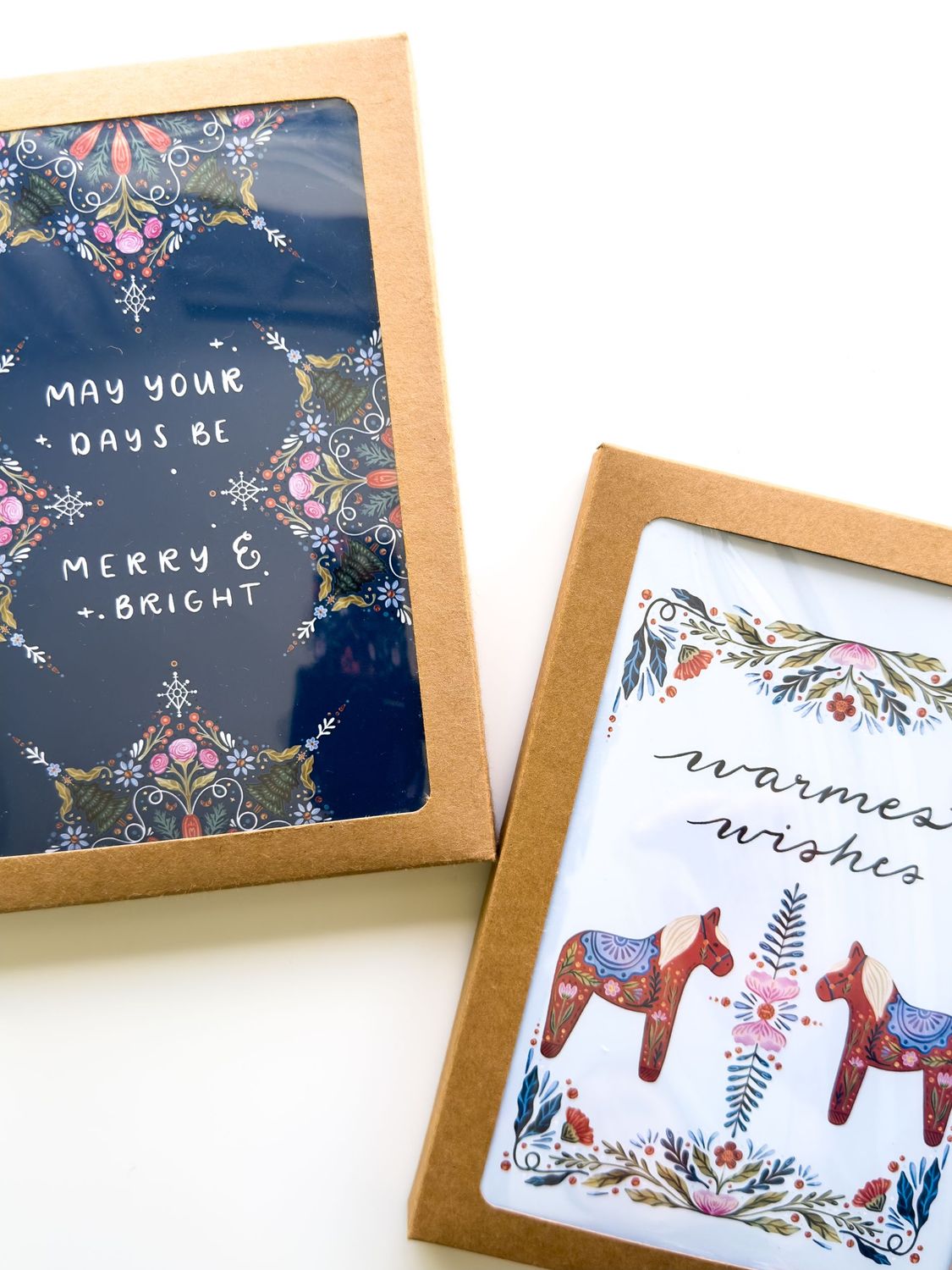 Blue Holiday Boxed Card Set