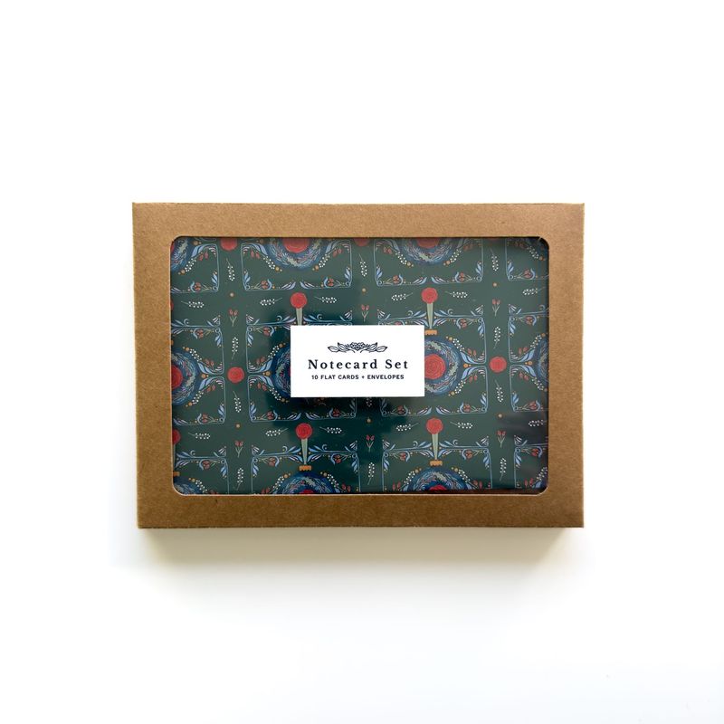 Green Ornament Notecard Boxed Set