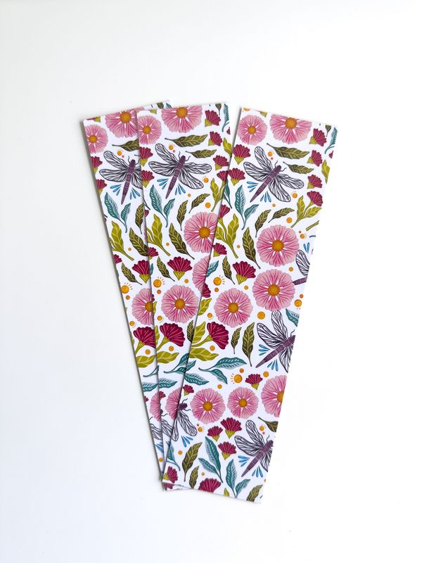 Dragonfly Patterned Bookmark