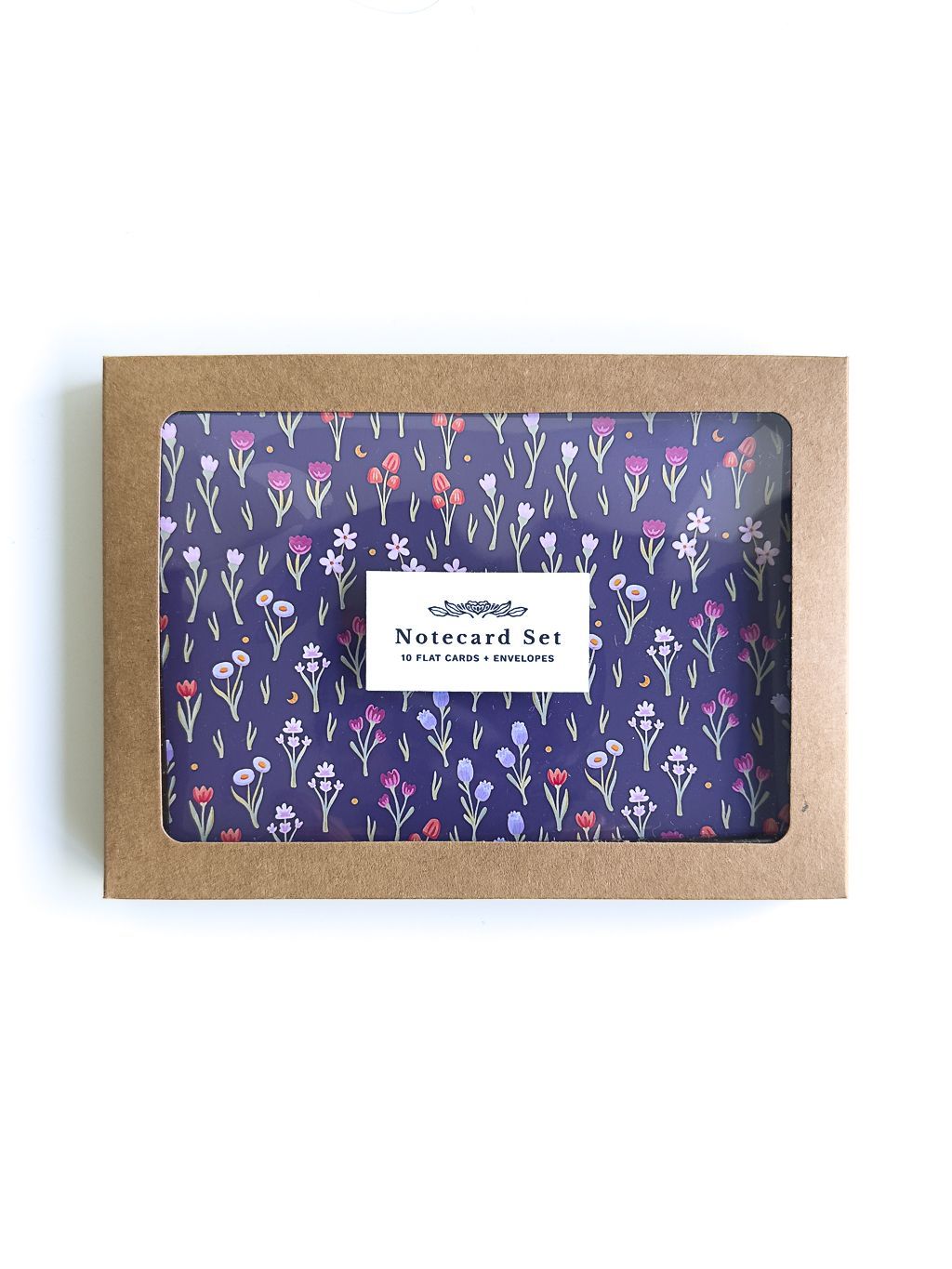 Purple Floral Garden Notecard Boxed Set