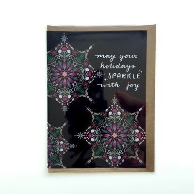 May Your Holidays Sparkle with Joy Greeting Card