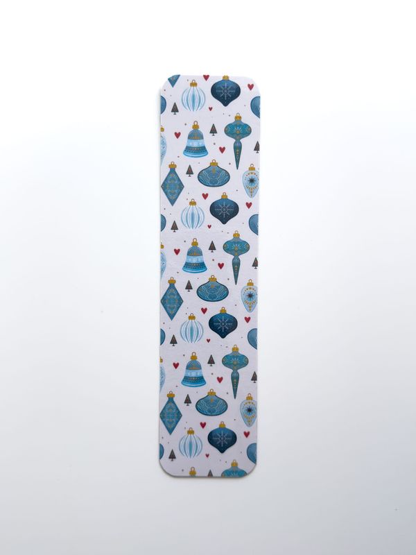 Blue Ornament Patterned Bookmark