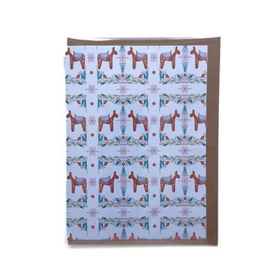 Scandinavian Horse Greeting Card