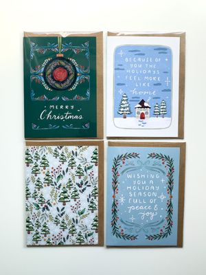 Green Holiday Boxed Card Set Green Holiday Boxed Card Set