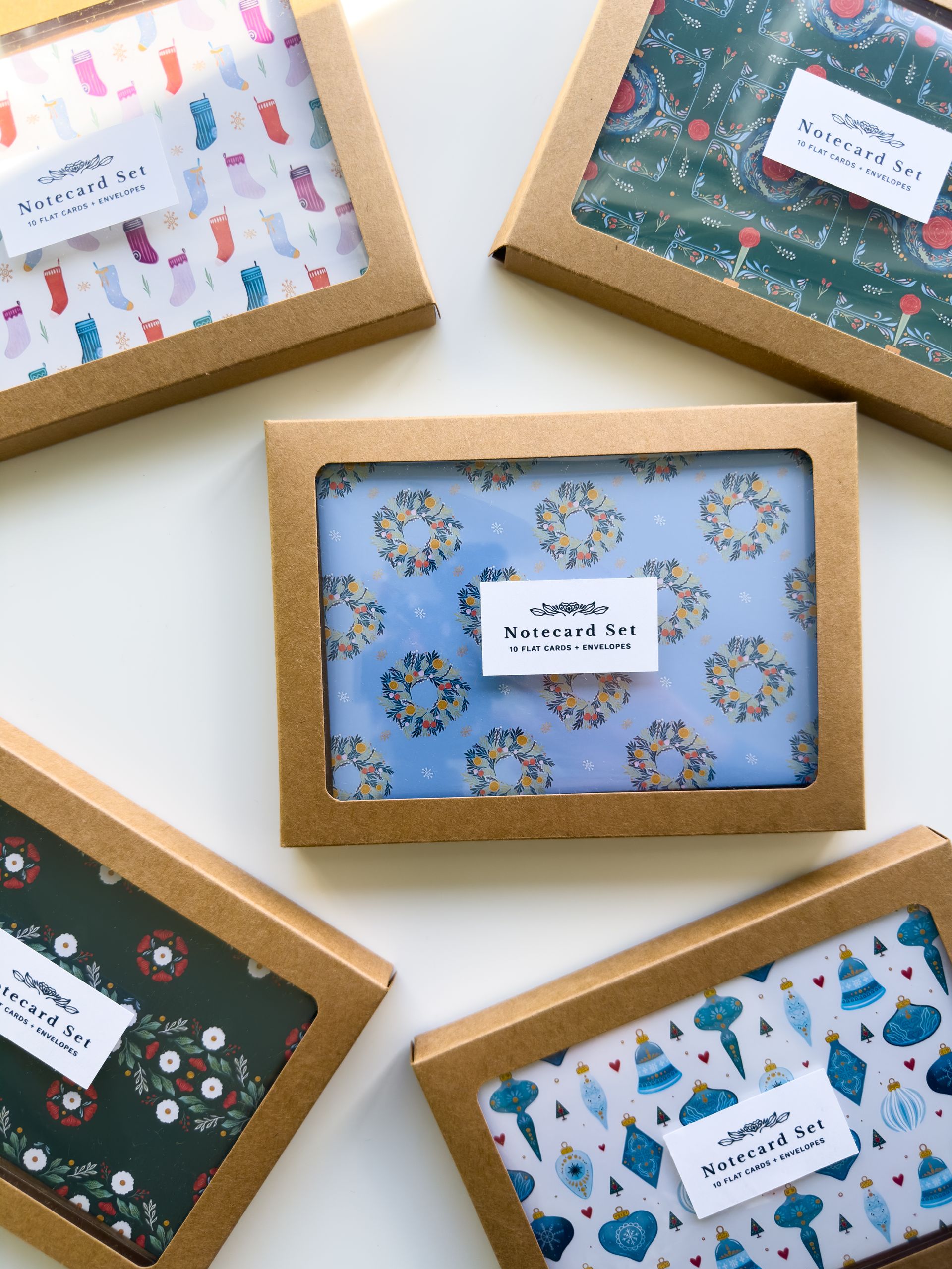 Holiday Sweater Pattern Notecard Set