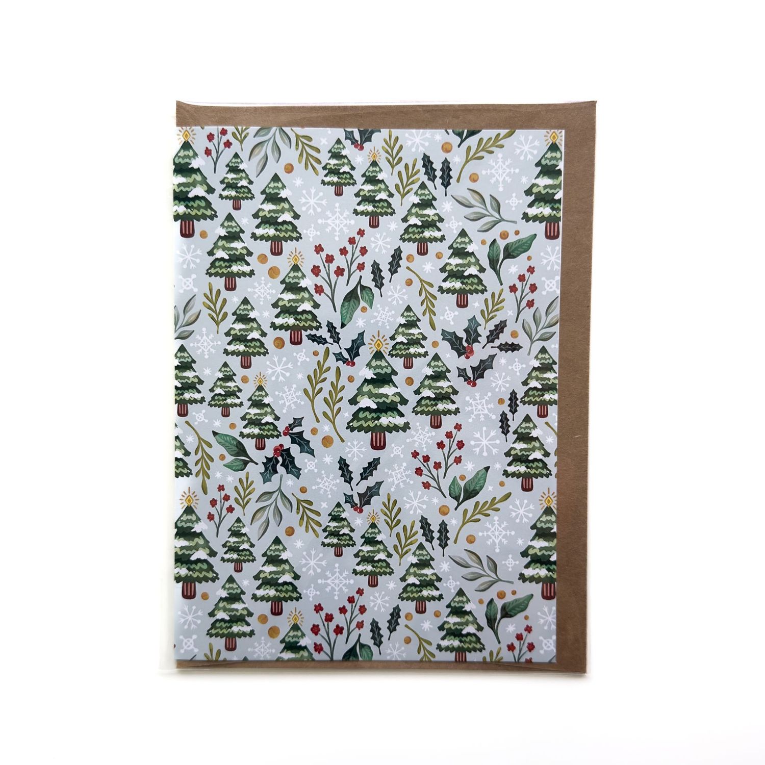 Snowy Evergreens Card