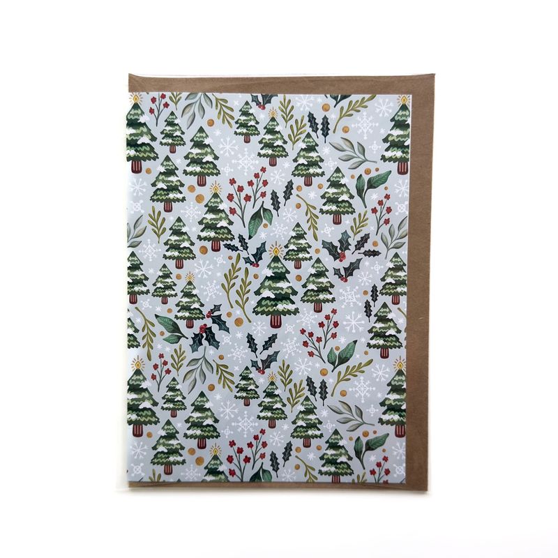 Snowy Evergreens Card