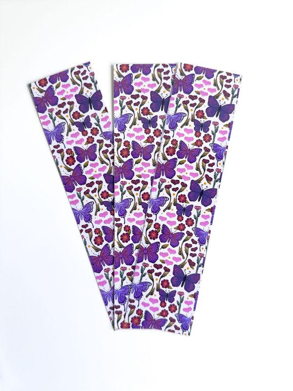 Butterfly Pink and Purple Patterned Bookmark