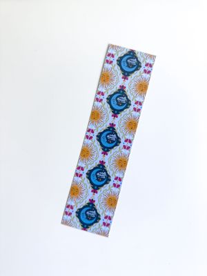 Moon and Floral Diamond Patterned Bookmark Moon and Floral Diamond Patterned Bookmark