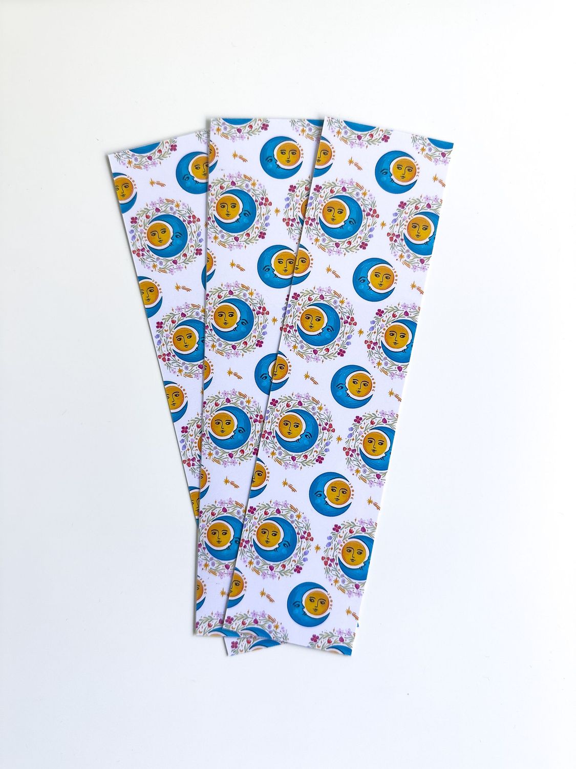 Sun and Moon Garden Patterned Bookmark
