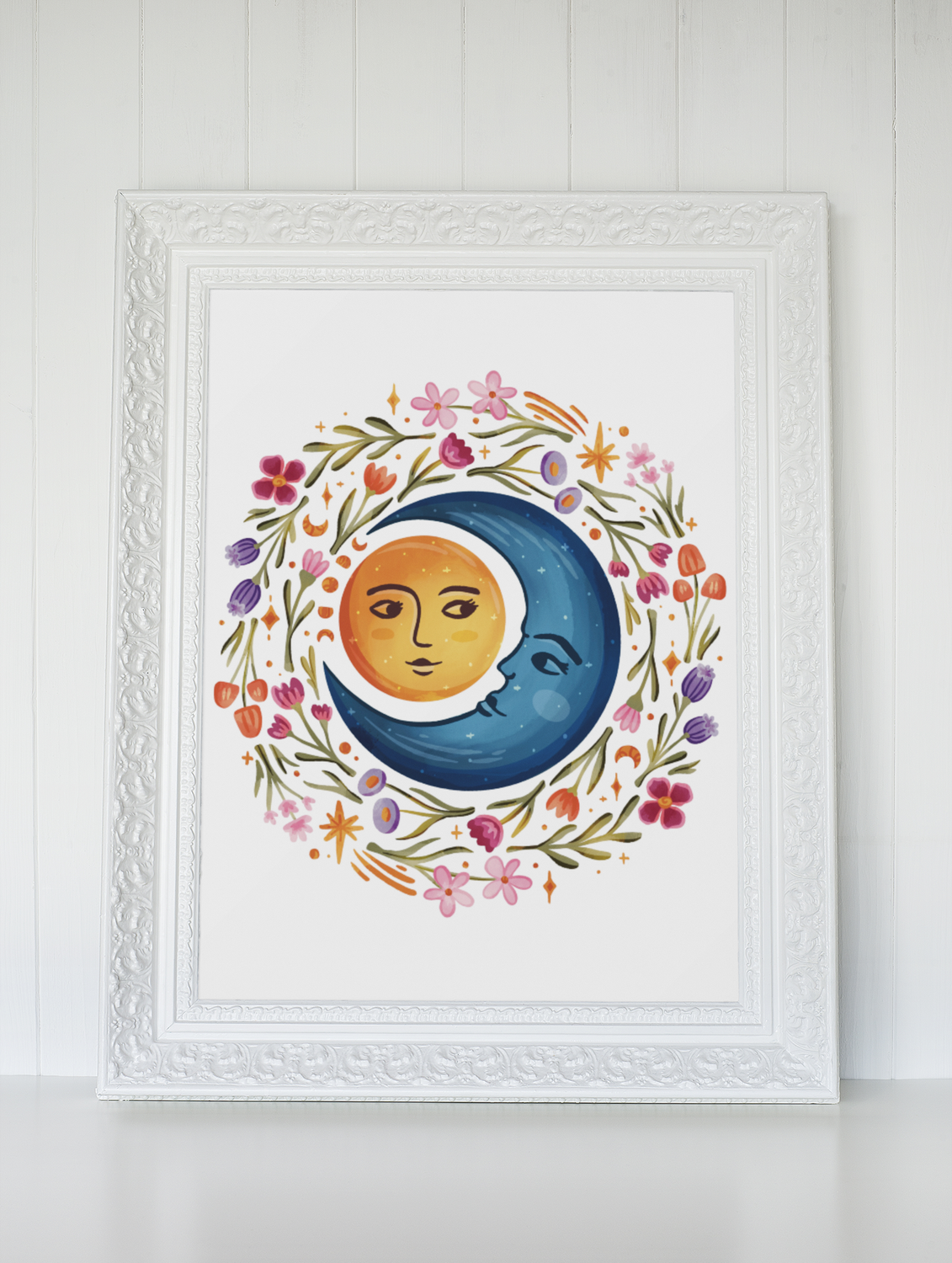 Sun and Moon Garden Print Sun and Moon Garden Print