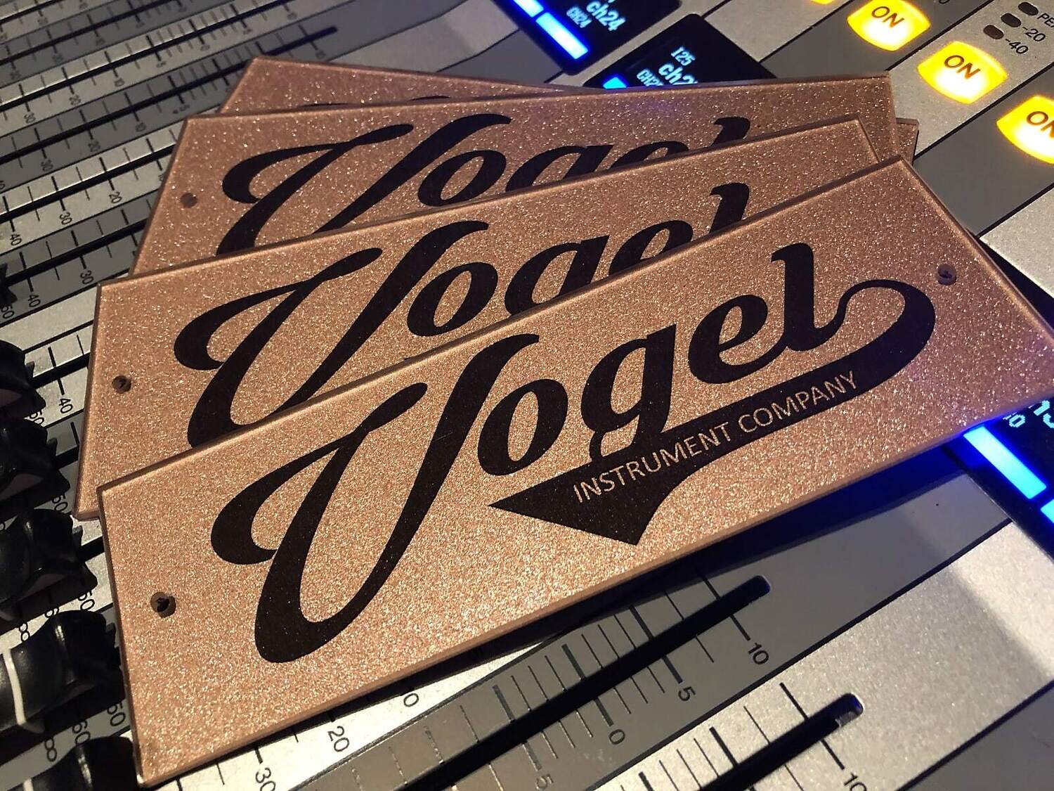 Custom Marshall Style Plexiglass amp badges