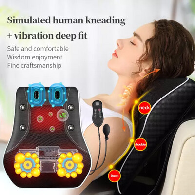 Black massage chair pillow sofa with remote control