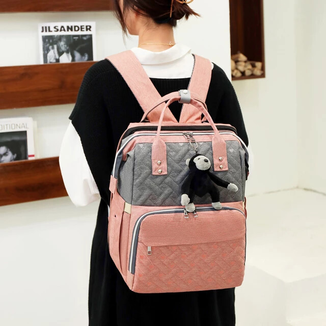 ​LOVE ❤️ HEART Embroidery Mommy Baby Diaper Bag