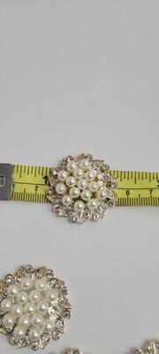 Pearl & Rhinestone Brooch