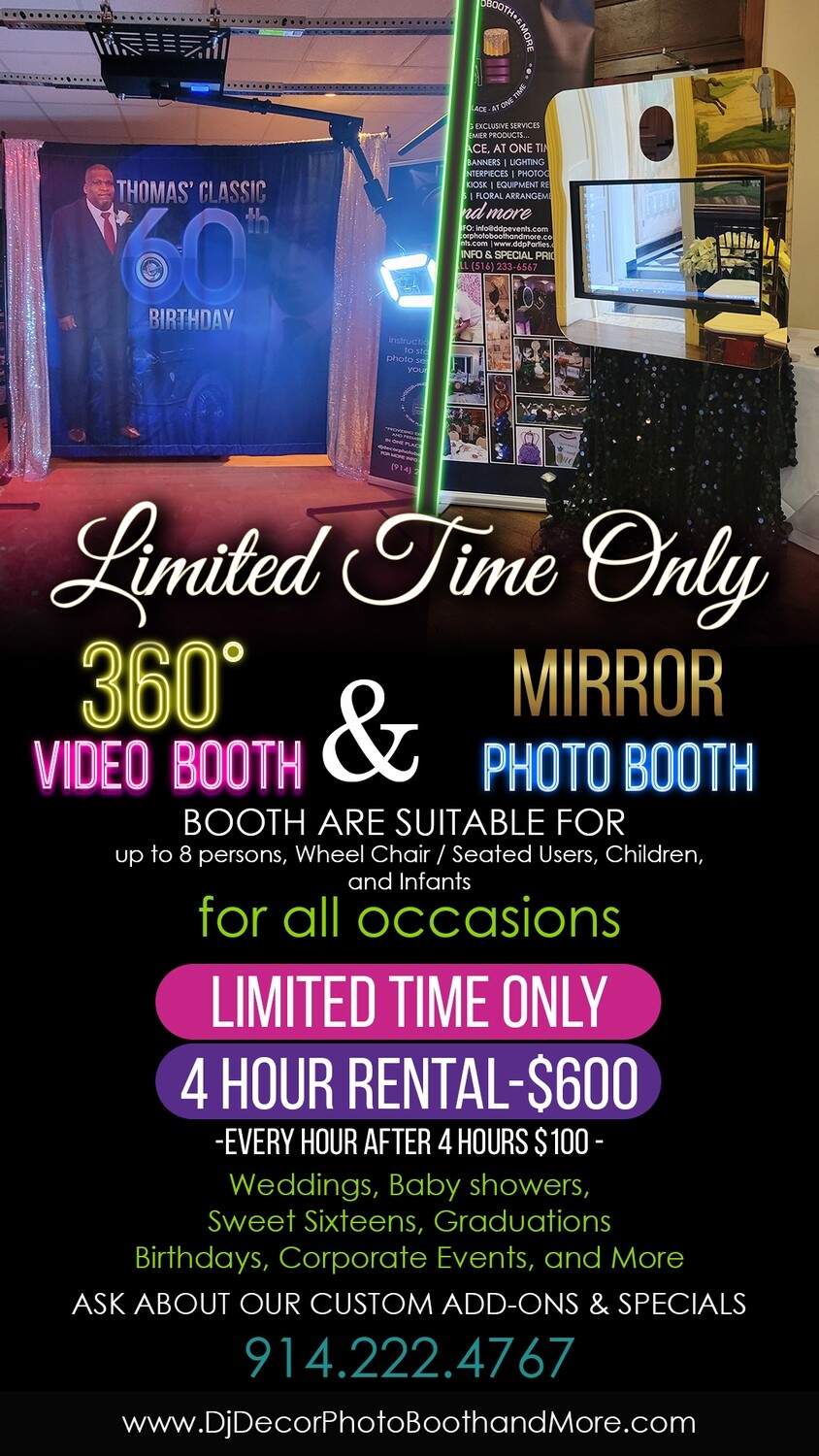 Limited Time - AIR 360 & Photo Booth (2 for 1)