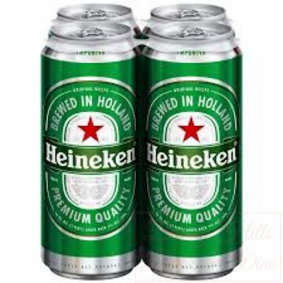 HEINEKEN CERVEZA 16 OZ - CAN 4 PACK