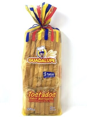 GUADALUPE TOSTADAS MANTEQUILLA 21 PK 9 OZ