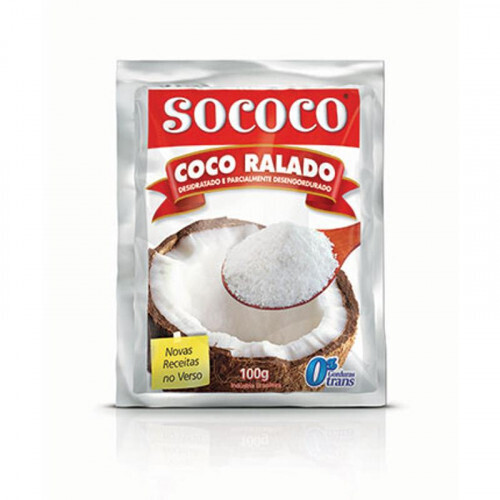 SOCOCO COCO RALADO - SHREDDED COCONUT 100 GR