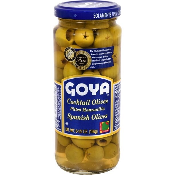 GOYA COCKTAIL PITTED OLIVES 5.50 OZ