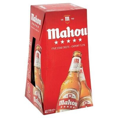 MAHOU CERVEZA ESPANOLA 500 ML - CAN 4 PACK