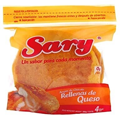 SARY AREPA DE YUCA CON QUESO 12.3 OZ 4 PCK